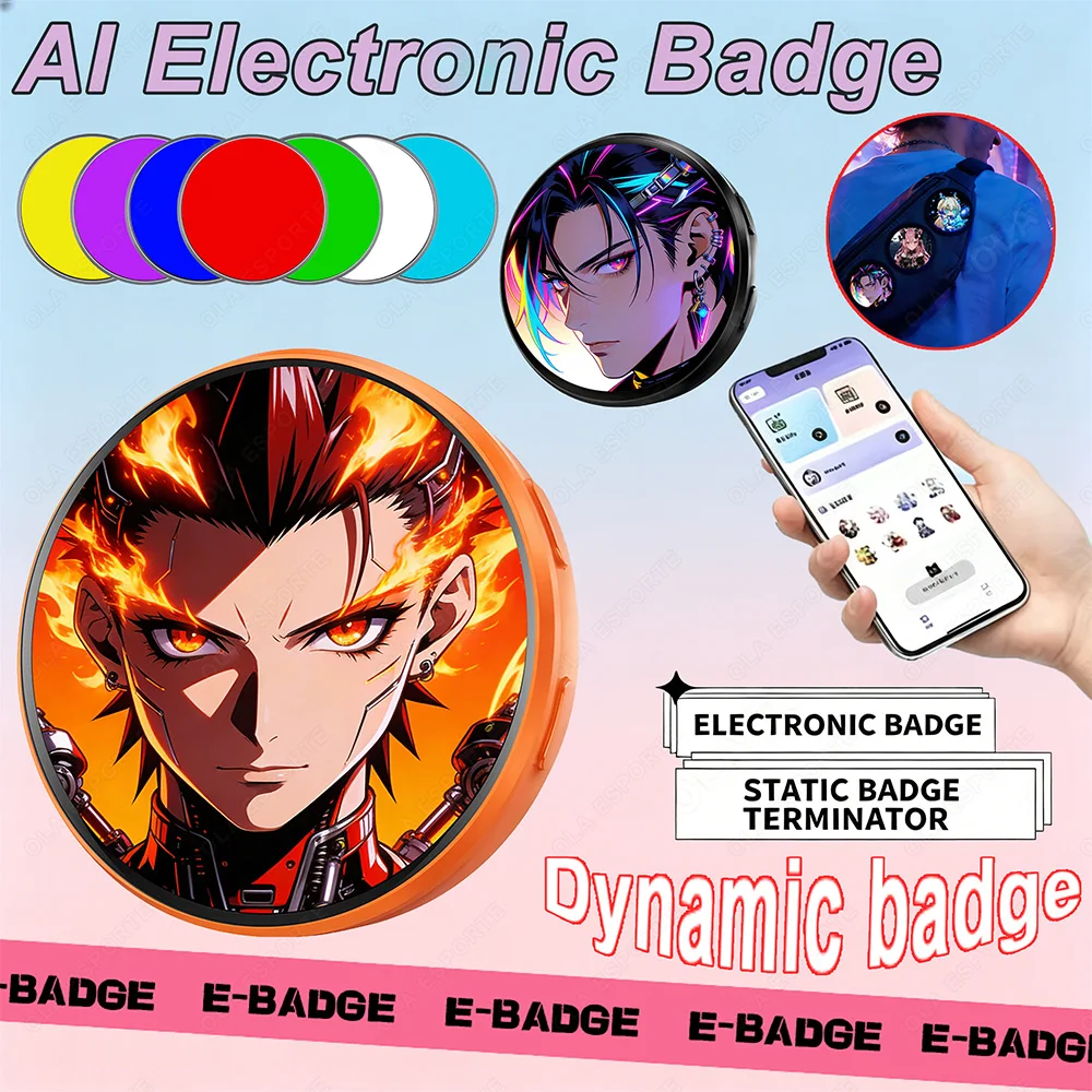 Electronic Display Badge Bar Bluetooth Smart Cyber Badge 1.50 Inch Hd Touch Screen Images, Gifs Text Short Videos Display
Electronic Display Badge Bar Bluetooth Smart Cyber Badge 1.50 Inch Hd Touch Screen Images, Gifs Text Short Videos Display