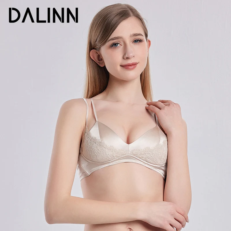 Women Silk Bra, 93%Silk 7%Spandex Underwear, 3/4 Cup, Comfortable Female Underwear, Thin padding Lace Brassiere
Women Silk Bra, 93%Silk 7%Spandex Underwear, 3/4 Cup, Comfortable Female Underwear, Thin padding Lace Brassiere