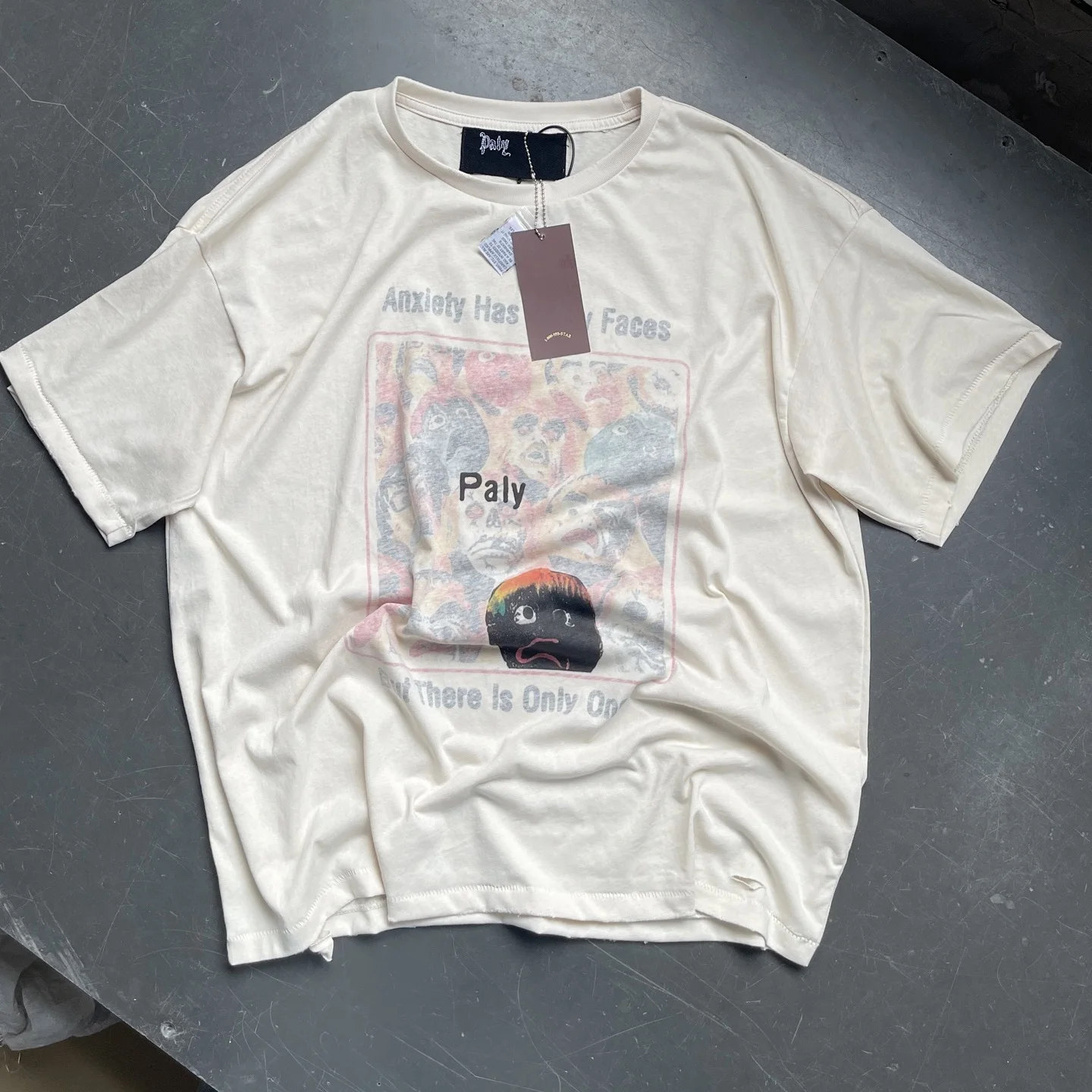 Paly SS26 Double-Sided Wear Short Sleeve T-Shirt Unisex Fashionable Anxiety Has Many Faces round Neck Pure Cotton Breathable
Paly SS26 Double-Sided Wear Short Sleeve T-Shirt Unisex Fashionable Anxiety Has Many Faces round Neck Pure Cotton Breathable