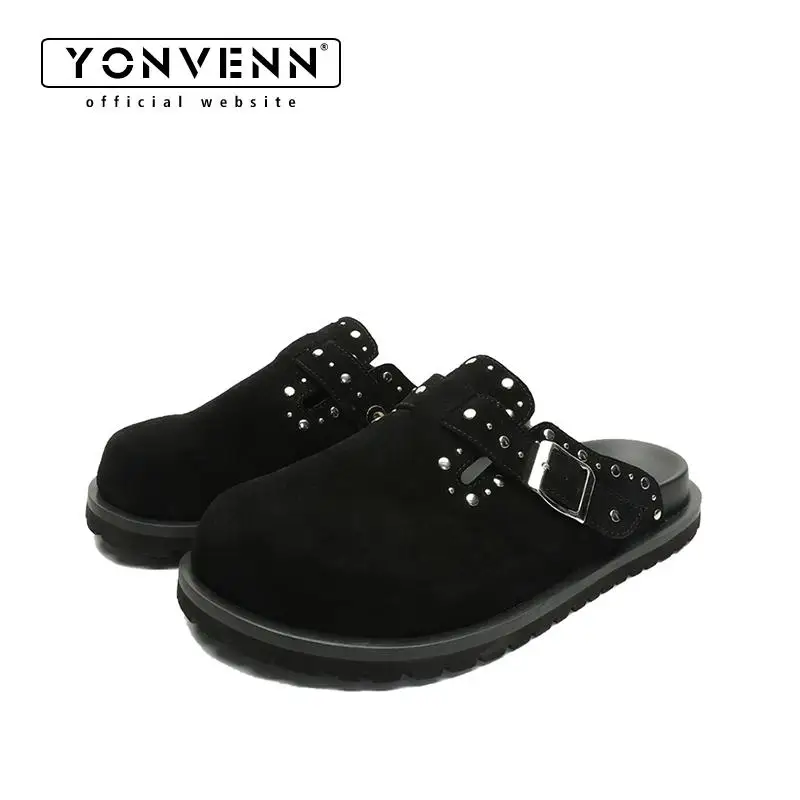 New anti velvet cowhide Baotou Birken slippers for men with height increase thick sole no heel M uller shoes for commuting
New anti velvet cowhide Baotou Birken slippers for men with height increase thick sole no heel M uller shoes for commuting