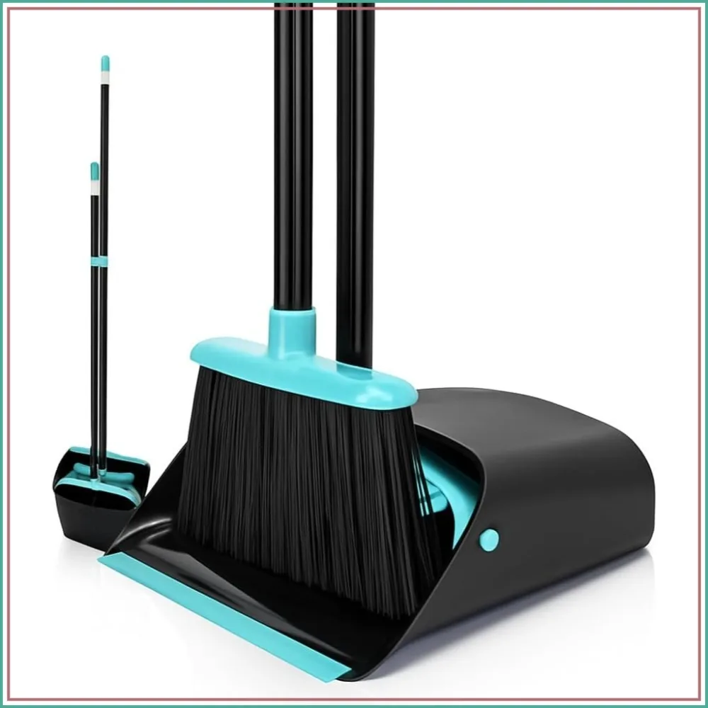 Adjustable 52" Long Handle Broom & Self-Cleaning Dustpan Set, Heavy Duty for Pet Hair, Multi-Surface, Stand-Up Storage
Adjustable 52" Long Handle Broom & Self-Cleaning Dustpan Set, Heavy Duty for Pet Hair, Multi-Surface, Stand-Up Storage