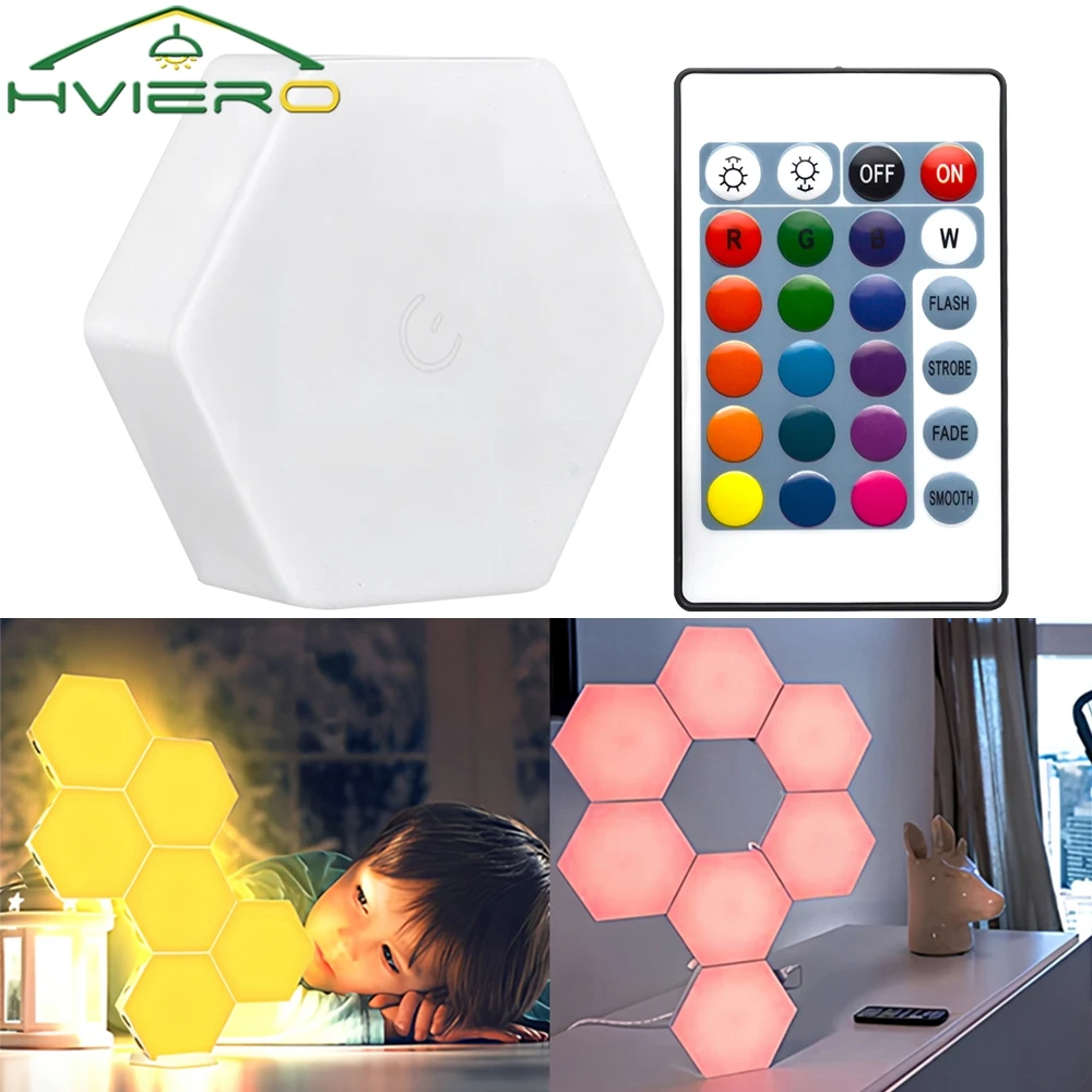 Hexagon Night Lights Rgb Led Quantum Touch Sensor Bedroom Cabinet Wall Decor Honeycomb Lamp Room Decoration Gifts Remote Control
Hexagon Night Lights Rgb Led Quantum Touch Sensor Bedroom Cabinet Wall Decor Honeycomb Lamp Room Decoration Gifts Remote Control