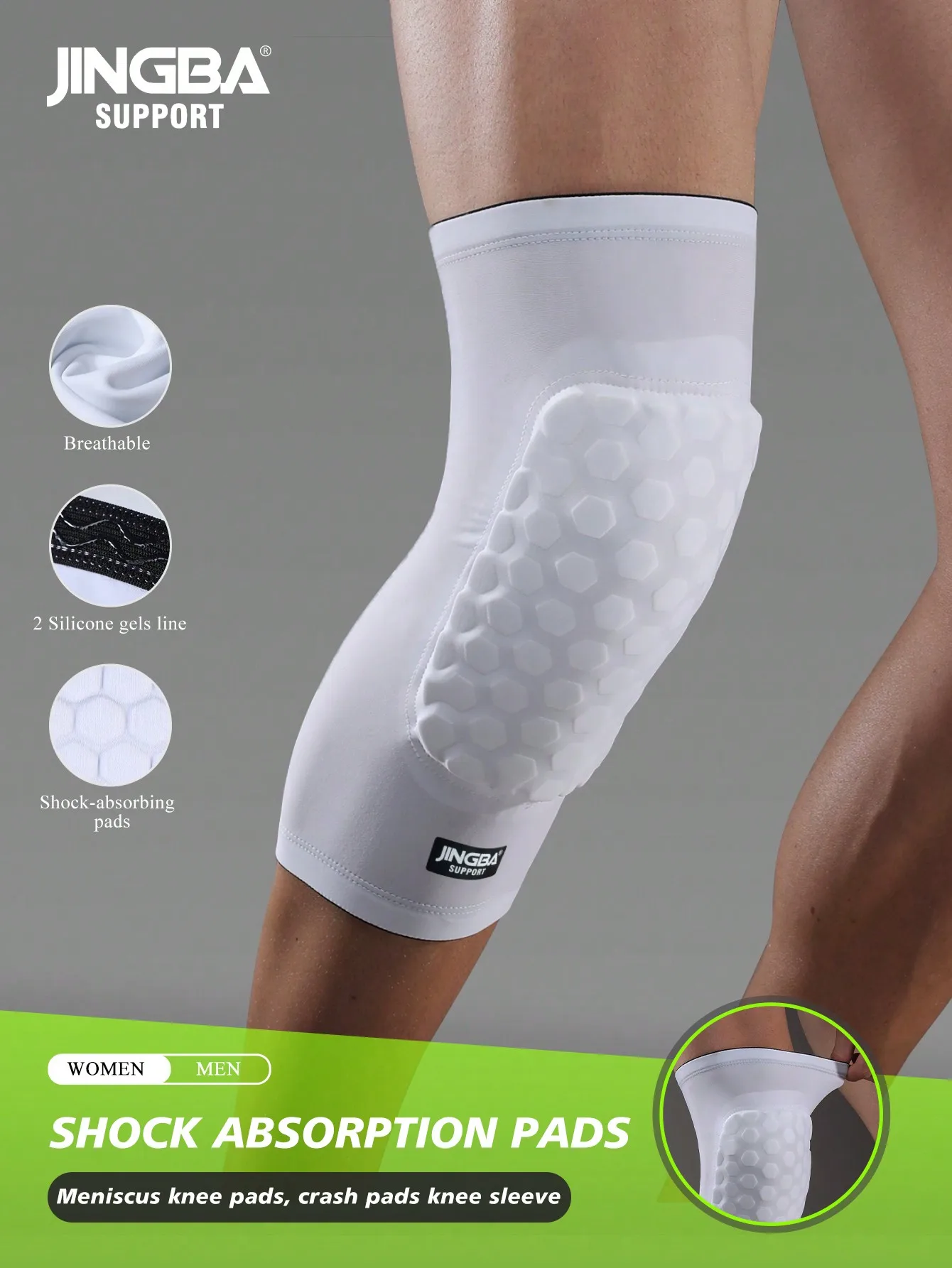 JINGBA SUPPORT 1pc Unisex Honeycomb Anti-Collision Knee Pads, Leg Support For Sports Like Basketball, Cycling, Volleyball
JINGBA SUPPORT 1pc Unisex Honeycomb Anti-Collision Knee Pads, Leg Support For Sports Like Basketball, Cycling, Volleyball