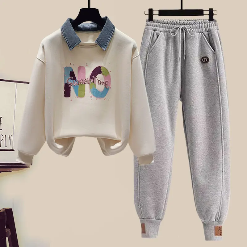 Thickened Fleece Casual Sportswear Set Women's Loose Fashionable Hoodie Pants Two-Piece Set Autumn Winter Leisure Exercise
Thickened Fleece Casual Sportswear Set Women's Loose Fashionable Hoodie Pants Two-Piece Set Autumn Winter Leisure Exercise