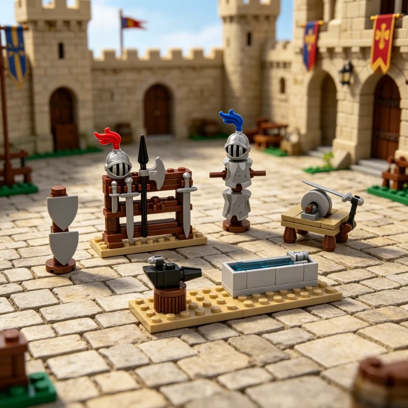 Medieval Forge House Building Kit with Knight Sword Shield Weapo0n Accessories MOC Castle Scene Creation Desktop Gift for Fans
Medieval Forge House Building Kit with Knight Sword Shield Weapo0n Accessories MOC Castle Scene Creation Desktop Gift for Fans