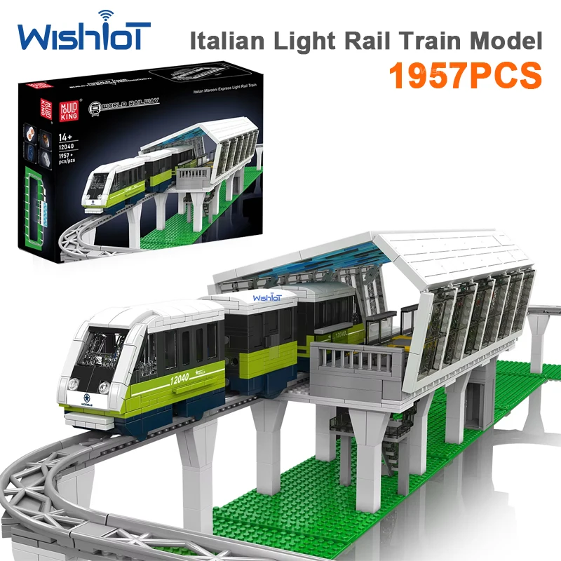 MOULD KING 12040 1957pcs Italian Monorail Train Set RC High Speed Railway Model Creative Gift For Adults Kid Vehicle Toy
MOULD KING 12040 1957pcs Italian Monorail Train Set RC High Speed Railway Model Creative Gift For Adults Kid Vehicle Toy