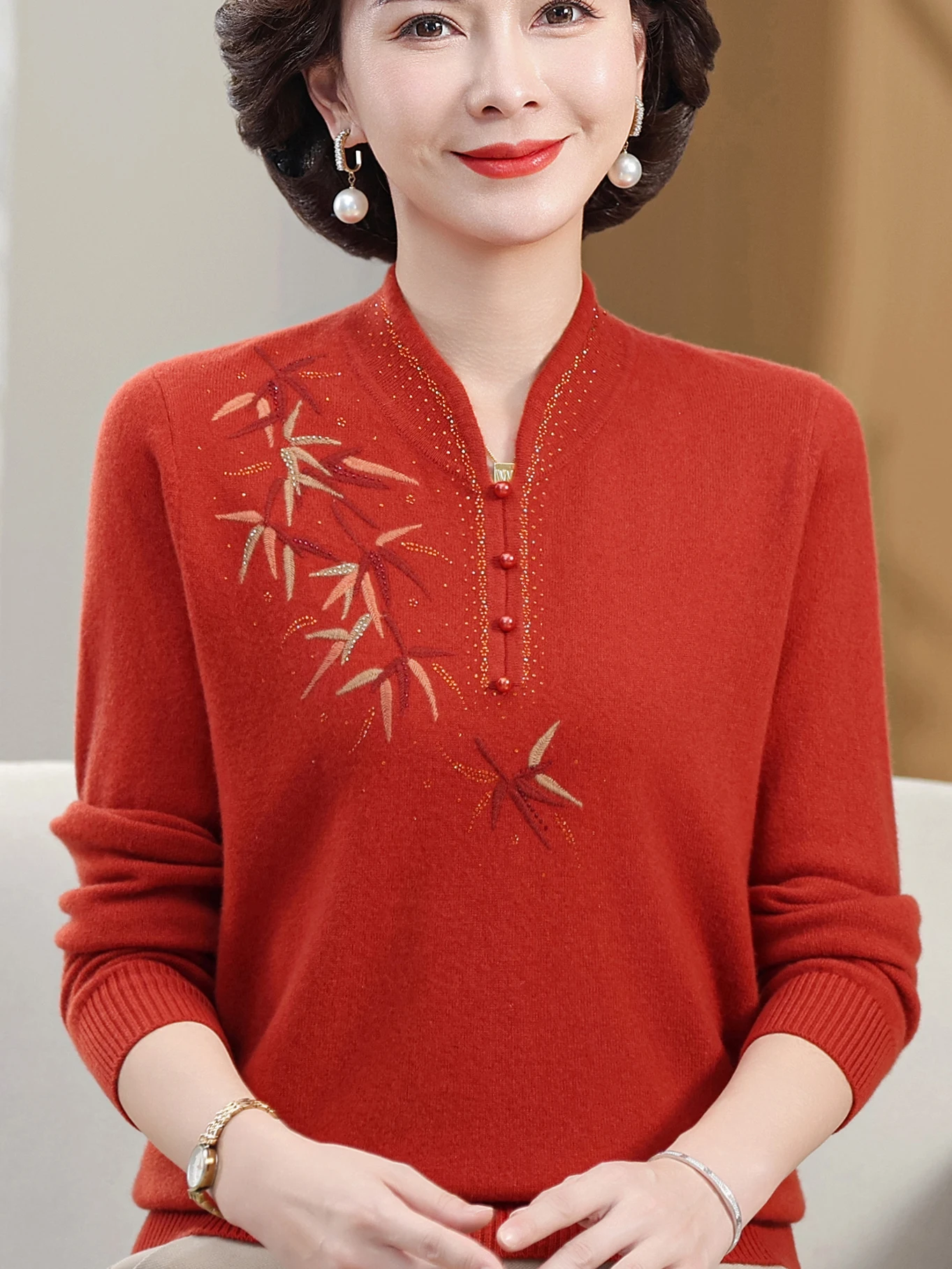 Новый осенне-зимний китайский свитер из чистой шерсти, бамбуковый воротник с вышивкой, теплая основа, дышащий, удобный, W...
Новый осенне-зимний китайский свитер из чистой шерсти, бамбуковый воротник с вышивкой, теплая основа, дышащий, удобный, W...