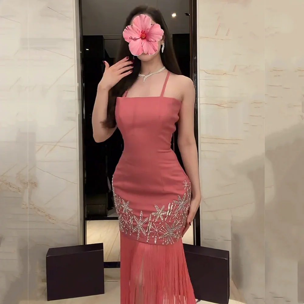 Customized Charming Evening Gowns Sleeveless Trumpet Fringe Edge Midi Dresses Prom Dresses Elegant Party Glitter
Customized Charming Evening Gowns Sleeveless Trumpet Fringe Edge Midi Dresses Prom Dresses Elegant Party Glitter