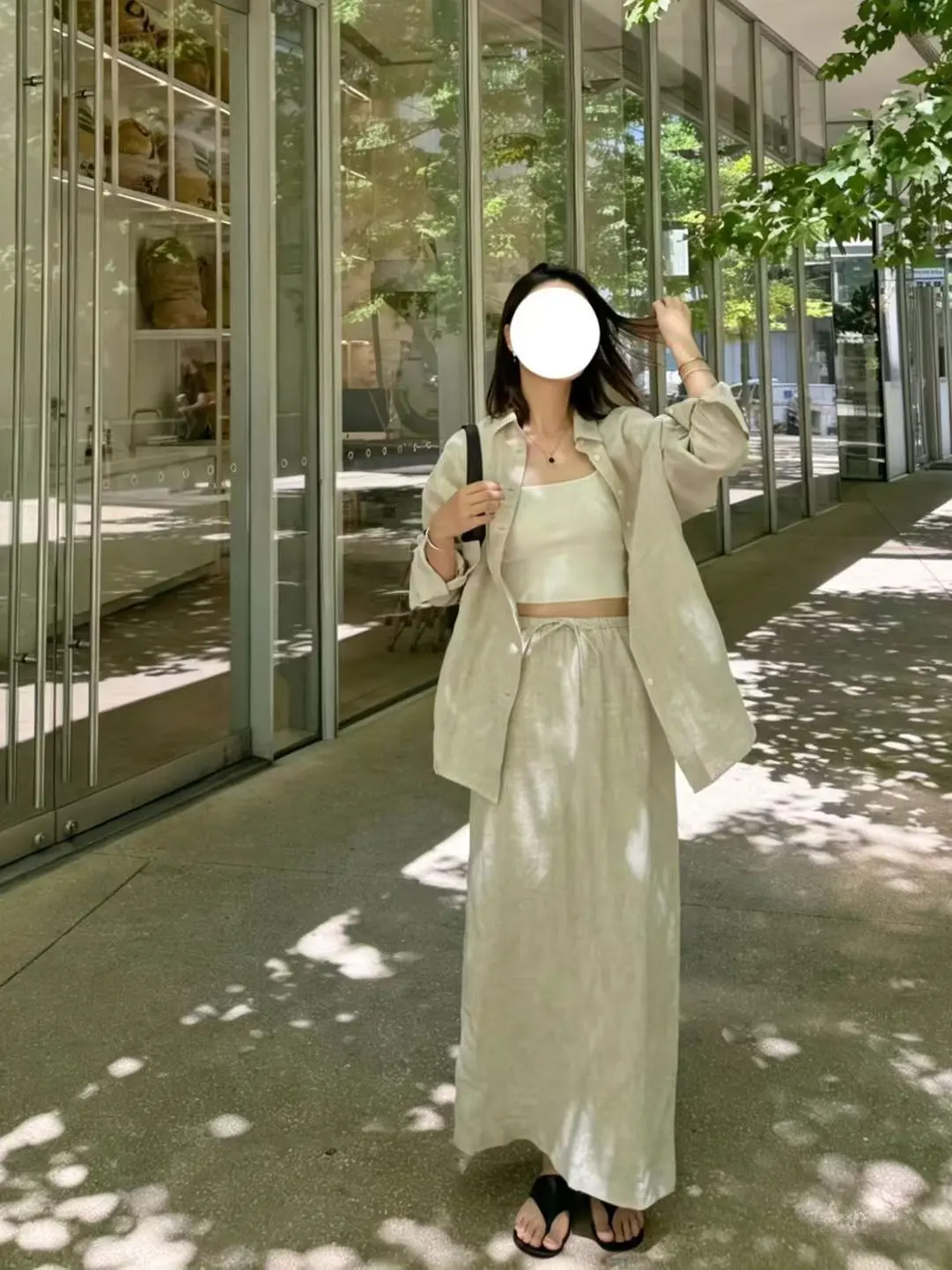 Casual Long Sleeve Shirt And Skirt Set Women's Fashion Spring Outfit High Waist Flattering Look Old Money Style Holiday Vibes
Casual Long Sleeve Shirt And Skirt Set Women's Fashion Spring Outfit High Waist Flattering Look Old Money Style Holiday Vibes