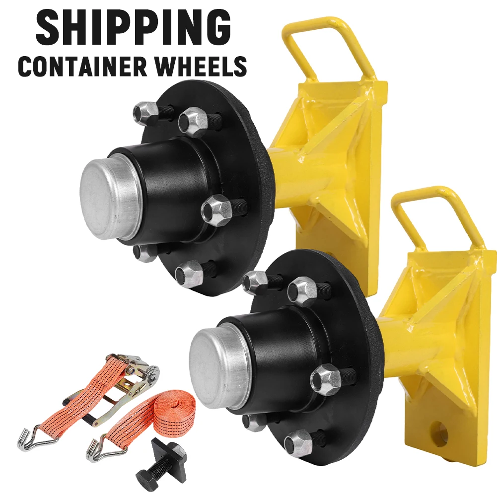 2 Pack Shipping Container Spindle Kit with Ratchet Strap Tie Down J Hook Heavy Duty Shipping Container Axle Quick Disassembly
2 Pack Shipping Container Spindle Kit with Ratchet Strap Tie Down J Hook Heavy Duty Shipping Container Axle Quick Disassembly