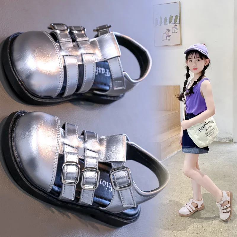 Children's Closed-toe Sandals 2025 Summer New Girls' Fashion Roman Princess Sandals Soft Sole Anti Slip Kid's Casual Beach Shoes
Children's Closed-toe Sandals 2025 Summer New Girls' Fashion Roman Princess Sandals Soft Sole Anti Slip Kid's Casual Beach Shoes