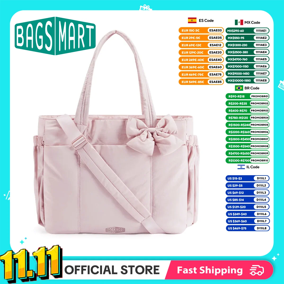BAGSMART Padded Tote Bag With Bow Casual Quilted Padded Women Shoulder Bags Fit 15.6in Laptop Large Capacity Yoga Gym Bags
BAGSMART Padded Tote Bag With Bow Casual Quilted Padded Women Shoulder Bags Fit 15.6in Laptop Large Capacity Yoga Gym Bags