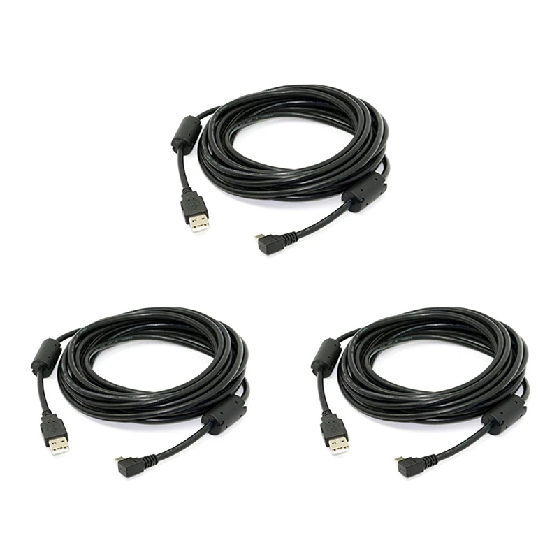 3X Mini USB B Type 5Pin Male Right Angled 90 Degree To USB 2.0 Male Data Cable With EMI Ferrite Core 5 Meters
3X Mini USB B Type 5Pin Male Right Angled 90 Degree To USB 2.0 Male Data Cable With EMI Ferrite Core 5 Meters