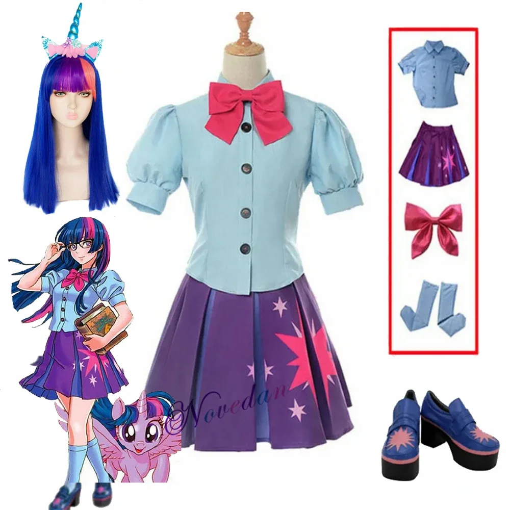 Anime Twilight Sparkle Cosplay Dress Unicorn Princess Birthday Party Human Outfit Shoes Wig Halloween Costume Women Girl Uniform
Anime Twilight Sparkle Cosplay Dress Unicorn Princess Birthday Party Human Outfit Shoes Wig Halloween Costume Women Girl Uniform