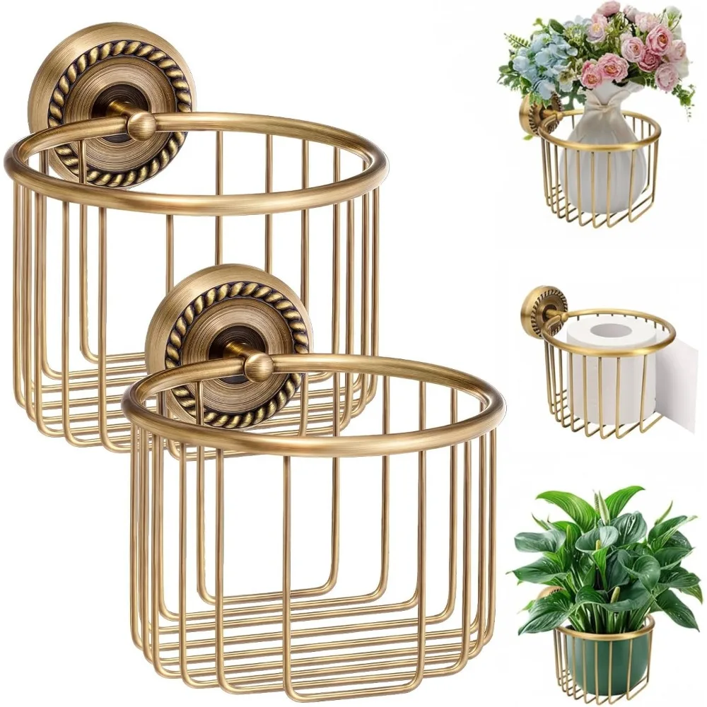 Vintage Brass Toilet Paper Holder Wall Mount with Antique Decor for Plant and Candle Holders
Vintage Brass Toilet Paper Holder Wall Mount with Antique Decor for Plant and Candle Holders