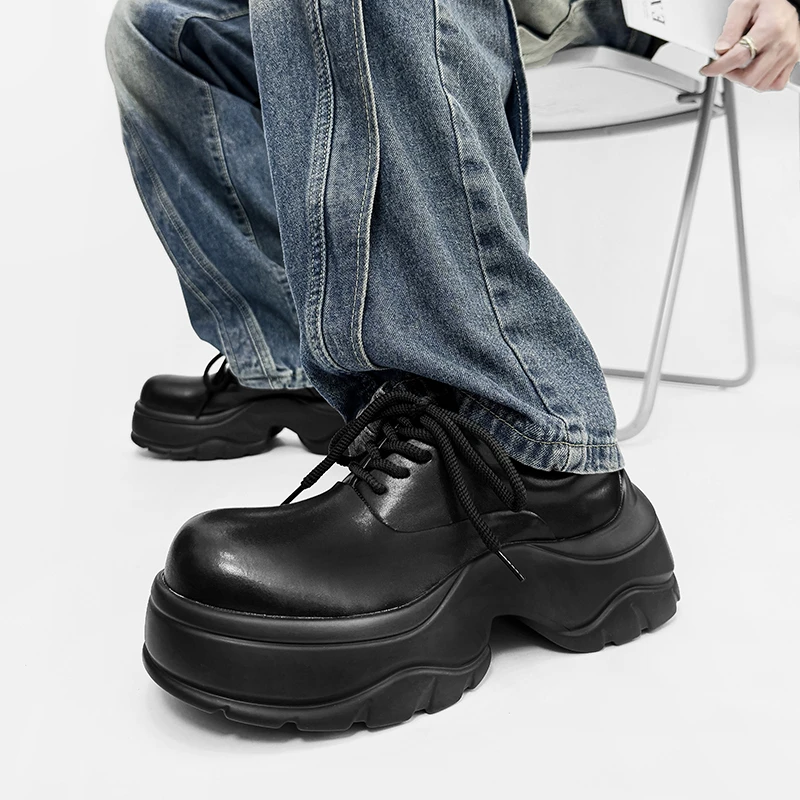 Black New Trendy Men's Shoes Thick bottom height increasing design style Fashion Party Outdoor street Daily quality shoes Hot
Black New Trendy Men's Shoes Thick bottom height increasing design style Fashion Party Outdoor street Daily quality shoes Hot