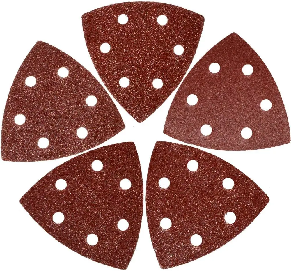 100-Pack Triangular Sandpaper Pads, 60-240 Grits, Fit 3.5-Inch Oscillating Multi-Tools with Hook & Loop Backing
100-Pack Triangular Sandpaper Pads, 60-240 Grits, Fit 3.5-Inch Oscillating Multi-Tools with Hook & Loop Backing