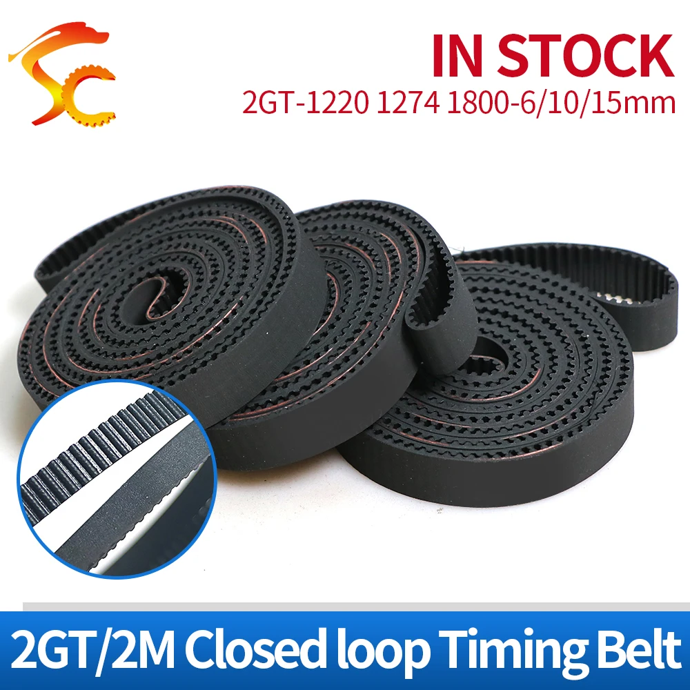 ONEFIRE 3D printer GT2 Timing belt closed loop rubber GT2/2M 1220 1274 1800 length 1220/1274/1800mm width 6mm 10mm 15mm
ONEFIRE 3D printer GT2 Timing belt closed loop rubber GT2/2M 1220 1274 1800 length 1220/1274/1800mm width 6mm 10mm 15mm