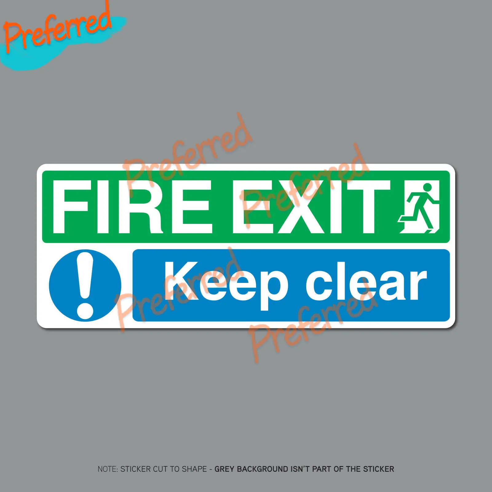 Fire Exit Keep Clear Vinyl Sticker for Cup, Laptop, Glass Door,car Cooler Logo or Car Sticker Decal Decoration KK
Fire Exit Keep Clear Vinyl Sticker for Cup, Laptop, Glass Door,car Cooler Logo or Car Sticker Decal Decoration KK