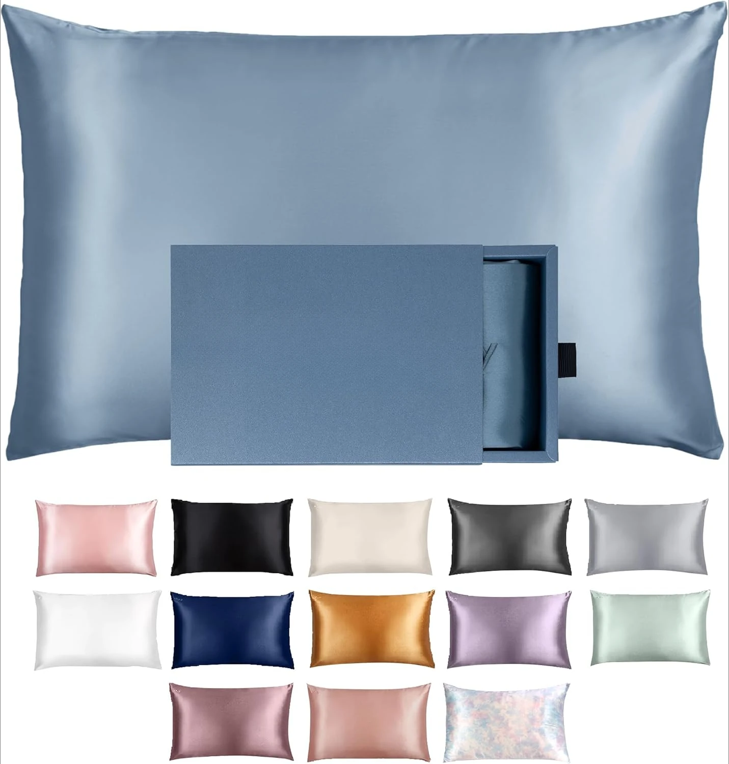 Silk Pillow Cover for Hair & Skin - Regular, Queen & King with Hidden Zipper (Standard, Grey)
Silk Pillow Cover for Hair & Skin - Regular, Queen & King with Hidden Zipper (Standard, Grey)