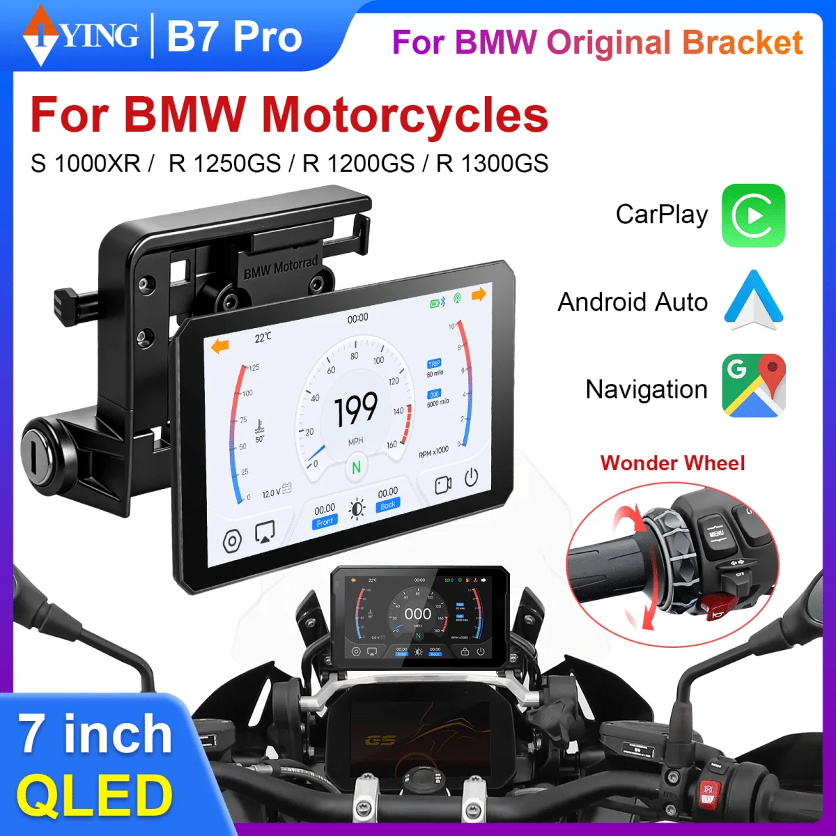 IYING Carplay for bmw XR S1000XR1200GS R1250GS R1300GS 7 Inch Portable Motorcycle Navigator CarPlay Android Auto Navigator
IYING Carplay for bmw XR S1000XR1200GS R1250GS R1300GS 7 Inch Portable Motorcycle Navigator CarPlay Android Auto Navigator