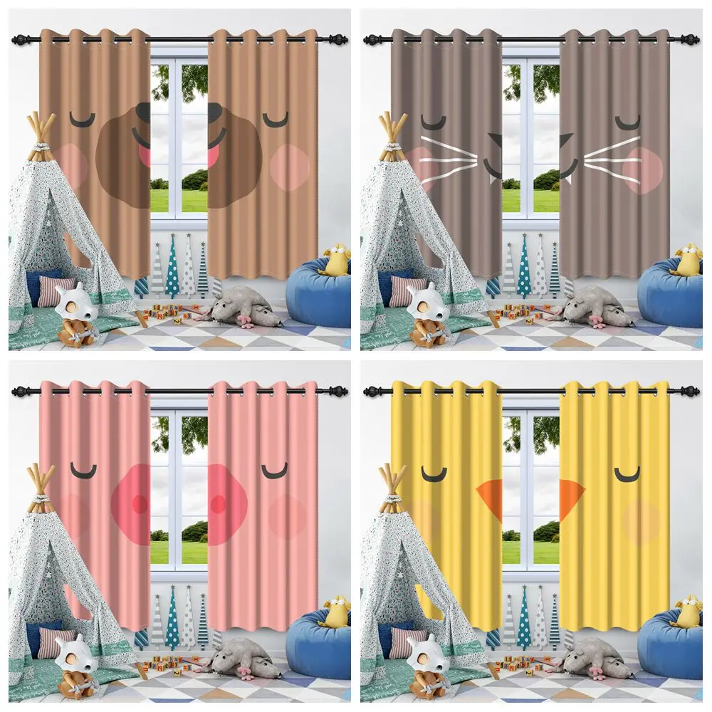 2Pcs Cute Cartoon Pattern Blackout Curtains Children Bedroom Decor Living Room Darkening Noise Reduction Window Curtain/Drapes
2Pcs Cute Cartoon Pattern Blackout Curtains Children Bedroom Decor Living Room Darkening Noise Reduction Window Curtain/Drapes