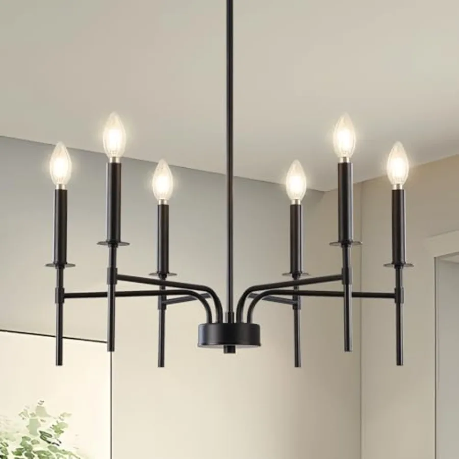 Black Chandelier, 6 Light Farmhouse Dining Room Light Fixture, Small Candle Chandeliers for Dining Room Entryway Foyer Bedroom
Black Chandelier, 6 Light Farmhouse Dining Room Light Fixture, Small Candle Chandeliers for Dining Room Entryway Foyer Bedroom