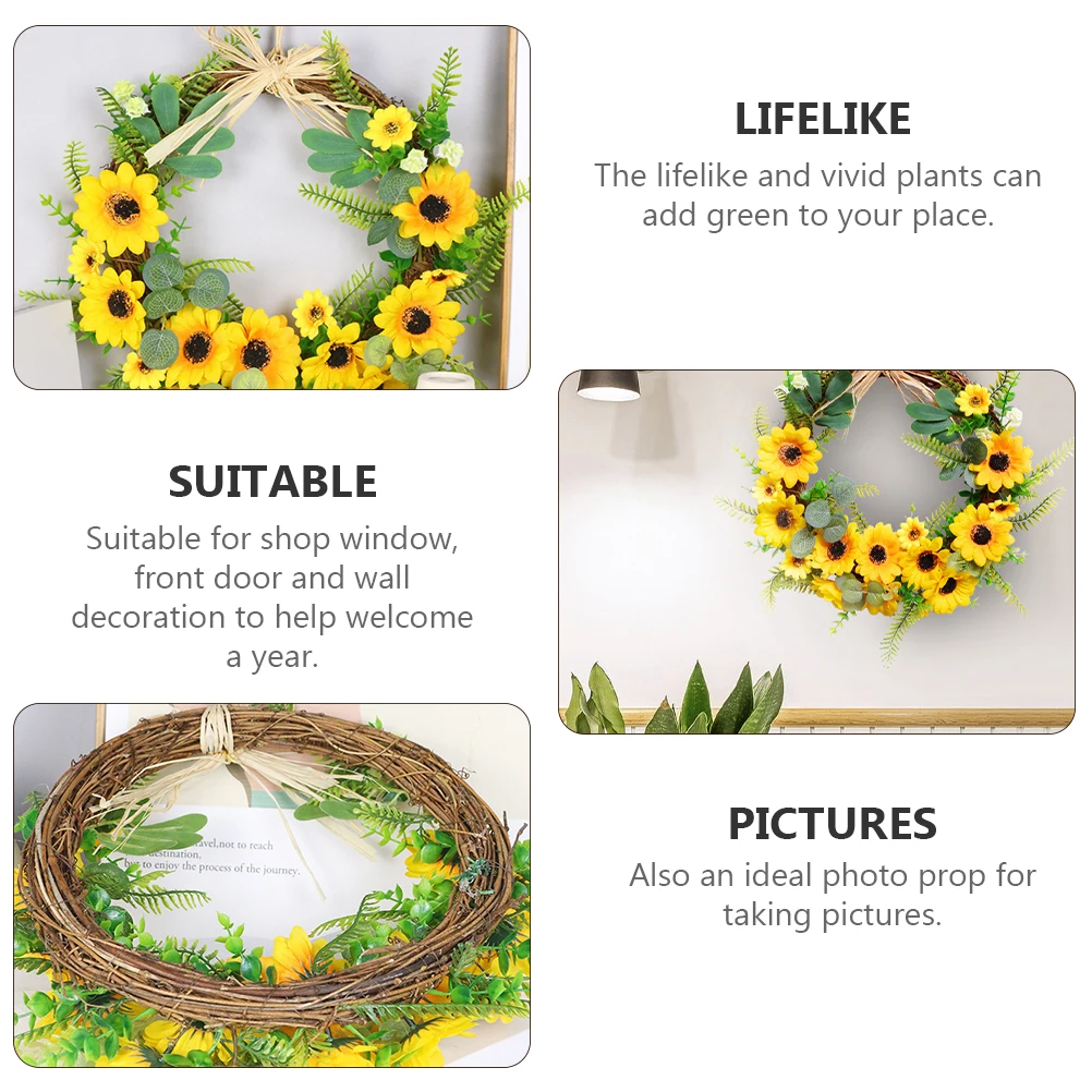 1pc Artificial Flower Spring Home Decor Eucalyptus Sunflower Wall Hanging Decoration for Wall Hanging Decoration Door Party
1pc Artificial Flower Spring Home Decor Eucalyptus Sunflower Wall Hanging Decoration for Wall Hanging Decoration Door Party