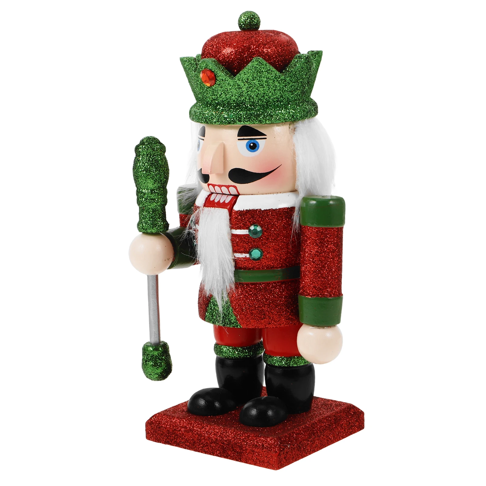 Wooden Nutcracker Soldier Decor Red Green Glitter Christmas Table Decorations Traditional Miniature Models Shelves
Wooden Nutcracker Soldier Decor Red Green Glitter Christmas Table Decorations Traditional Miniature Models Shelves