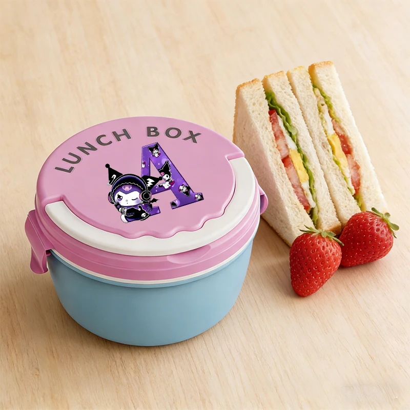 Sanrio Kuromi female Lunch Box 26 Letters Print Portable Bento Boxes Student Hermetic Food Crisper woman Kawaii Food Container
Sanrio Kuromi female Lunch Box 26 Letters Print Portable Bento Boxes Student Hermetic Food Crisper woman Kawaii Food Container