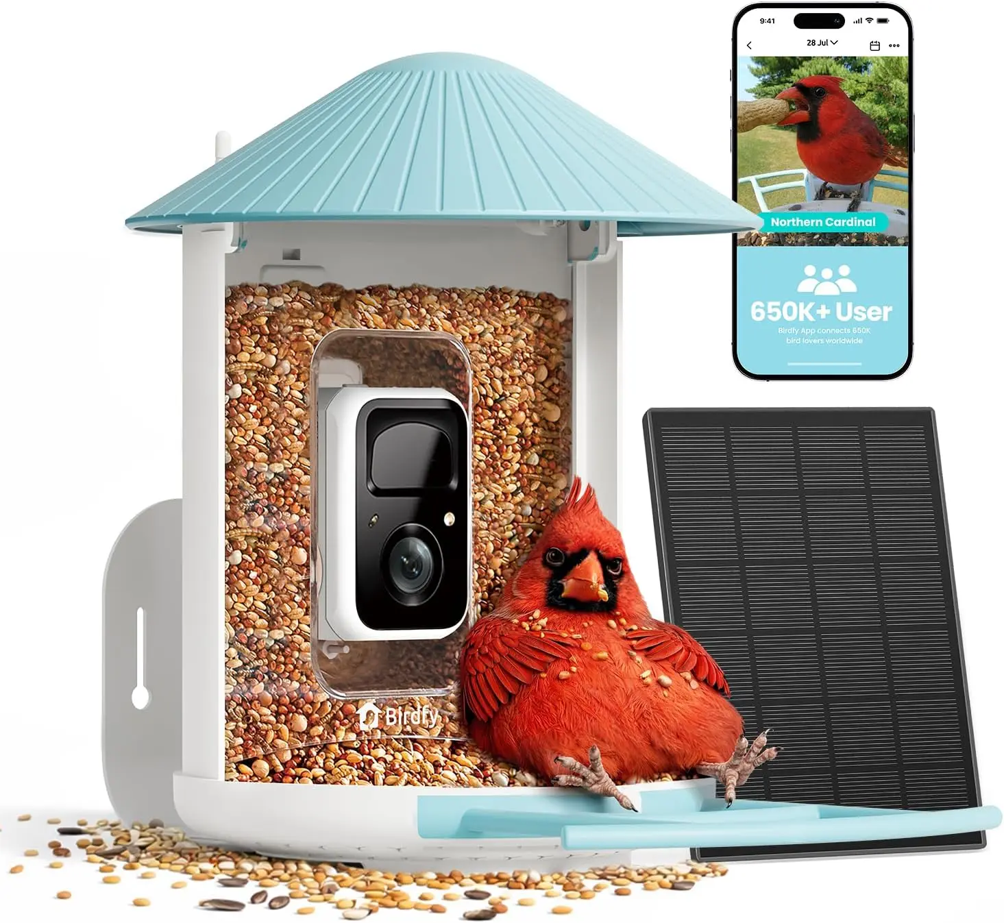 Smart Wildbird Feeder with AI Camera Solar Wireless Live Stream Night Vision Auto Capture Notify Cloud Storage
Smart Wildbird Feeder with AI Camera Solar Wireless Live Stream Night Vision Auto Capture Notify Cloud Storage