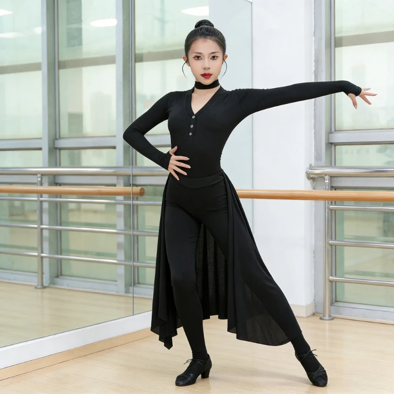 Women High End Slim Knitted Bodysuit Long Sleeve Design Soft Stretchy Fabric Perfect for Latin Ballroom Standard Daily Practice
Women High End Slim Knitted Bodysuit Long Sleeve Design Soft Stretchy Fabric Perfect for Latin Ballroom Standard Daily Practice