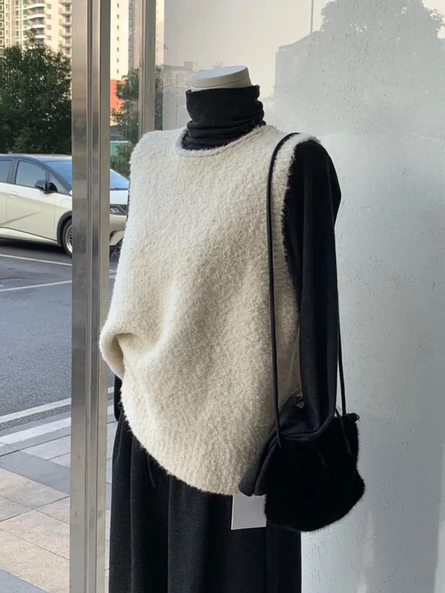 Корейский простой утягивающий мягкий уютный вязаный свитер, жилет, женский осенне-зимний повседневный многослойный невыпадающий жилет
Корейский простой утягивающий мягкий уютный вязаный свитер, жилет, женский осенне-зимний повседневный многослойный невыпадающий жилет