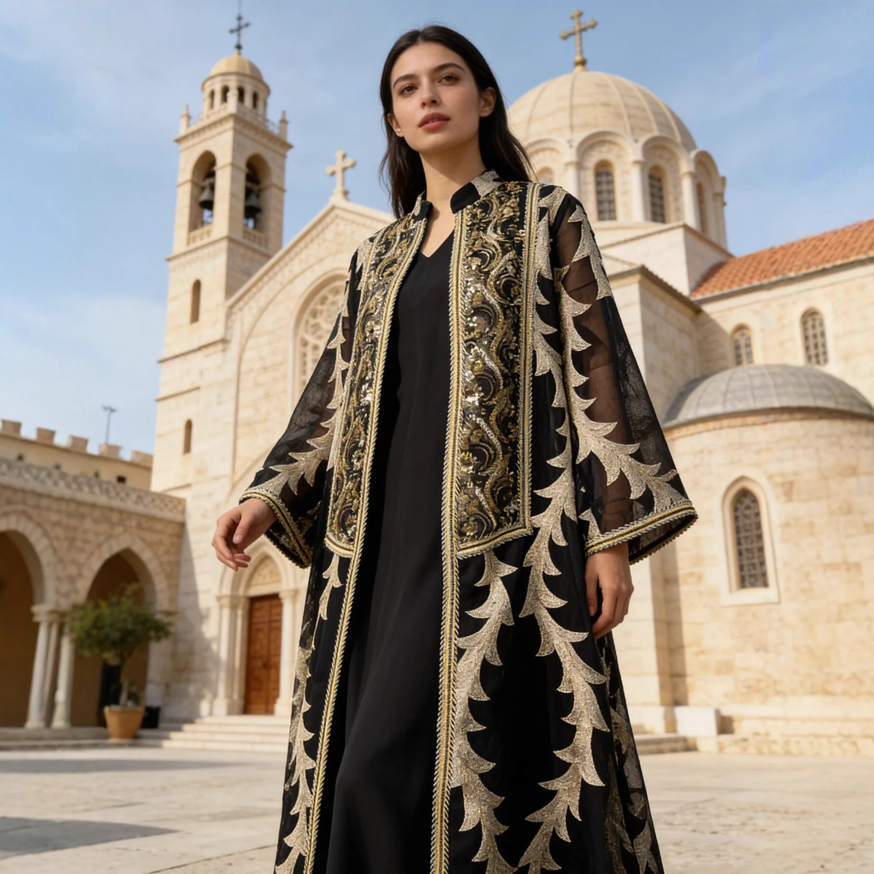 Heavy-duty Set With Sequin Embroidery, Mesh Embroidery, And Ribbon Stitching, Two-piece Set Ramadan Dubai Luxury Islam Elegant
Heavy-duty Set With Sequin Embroidery, Mesh Embroidery, And Ribbon Stitching, Two-piece Set Ramadan Dubai Luxury Islam Elegant