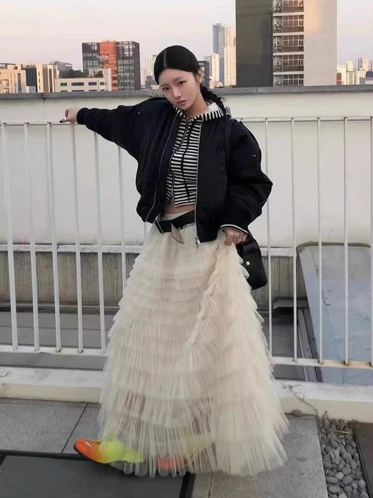 Korejepo Women Korean Chic Summer New Sweet Stylish A-line Fairy Cake Skirt High Waist Slimming Mesh Long Skirts
Korejepo Women Korean Chic Summer New Sweet Stylish A-line Fairy Cake Skirt High Waist Slimming Mesh Long Skirts