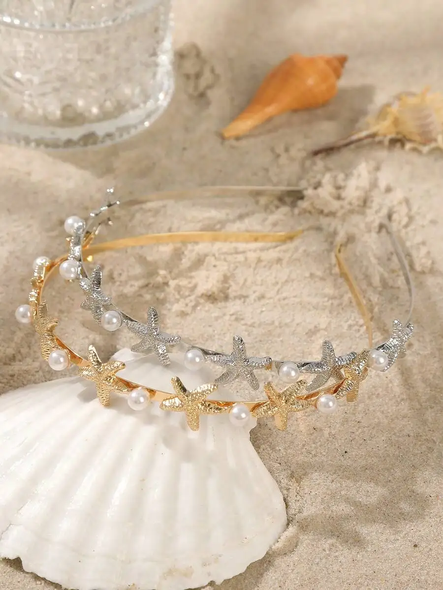 Starfish Pearl Headband For Women Alloy Hair Accessory Beach Wedding Party
Starfish Pearl Headband For Women Alloy Hair Accessory Beach Wedding Party