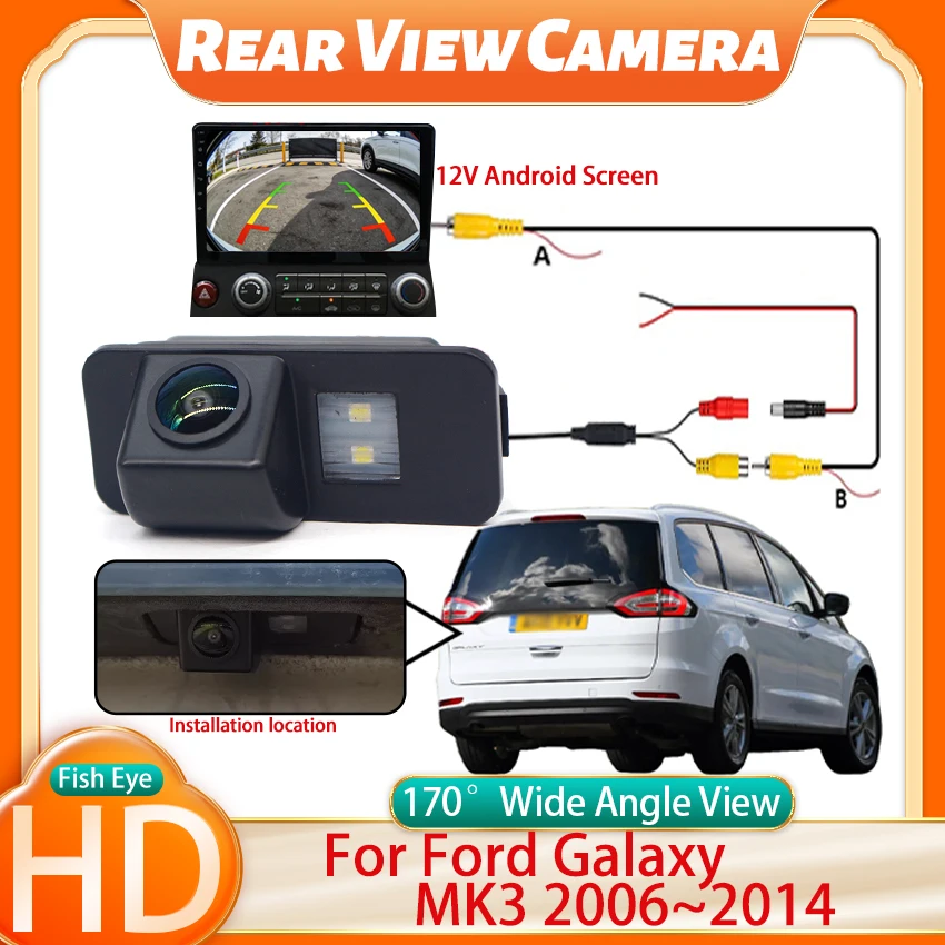 CCD HD 170°Fisheye Rear View Camera For Ford Galaxy MK3 2006 2007 2008 2009 2010 2011 2012 2013 2014 Car Reverse Parking Monitor
CCD HD 170°Fisheye Rear View Camera For Ford Galaxy MK3 2006 2007 2008 2009 2010 2011 2012 2013 2014 Car Reverse Parking Monitor