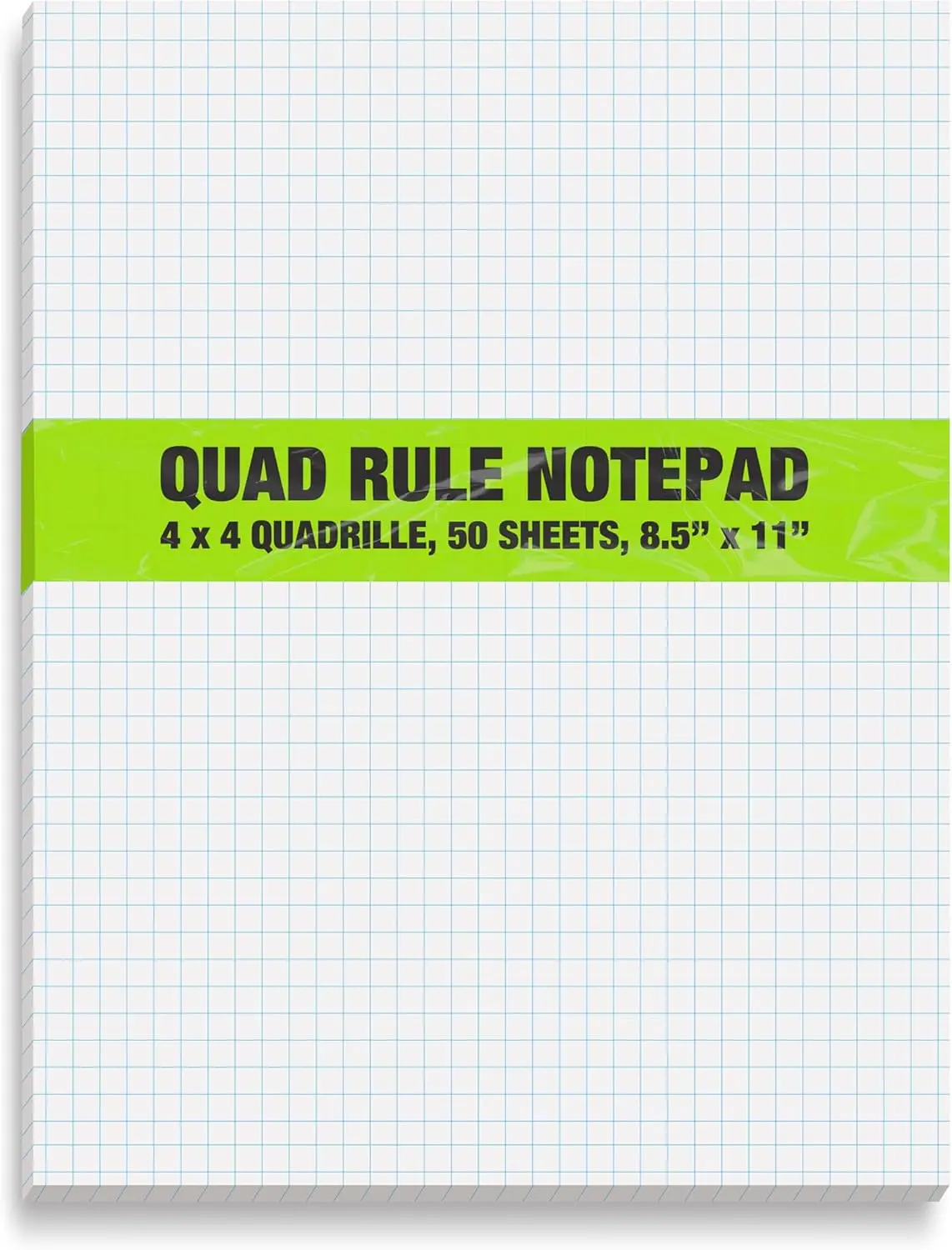 Graph Paper Pad 8.5x11 50 Sheets Double Sided 4x4 Blue Quad Rule Easy Tear for Drawing Drafting Engineering
Graph Paper Pad 8.5x11 50 Sheets Double Sided 4x4 Blue Quad Rule Easy Tear for Drawing Drafting Engineering