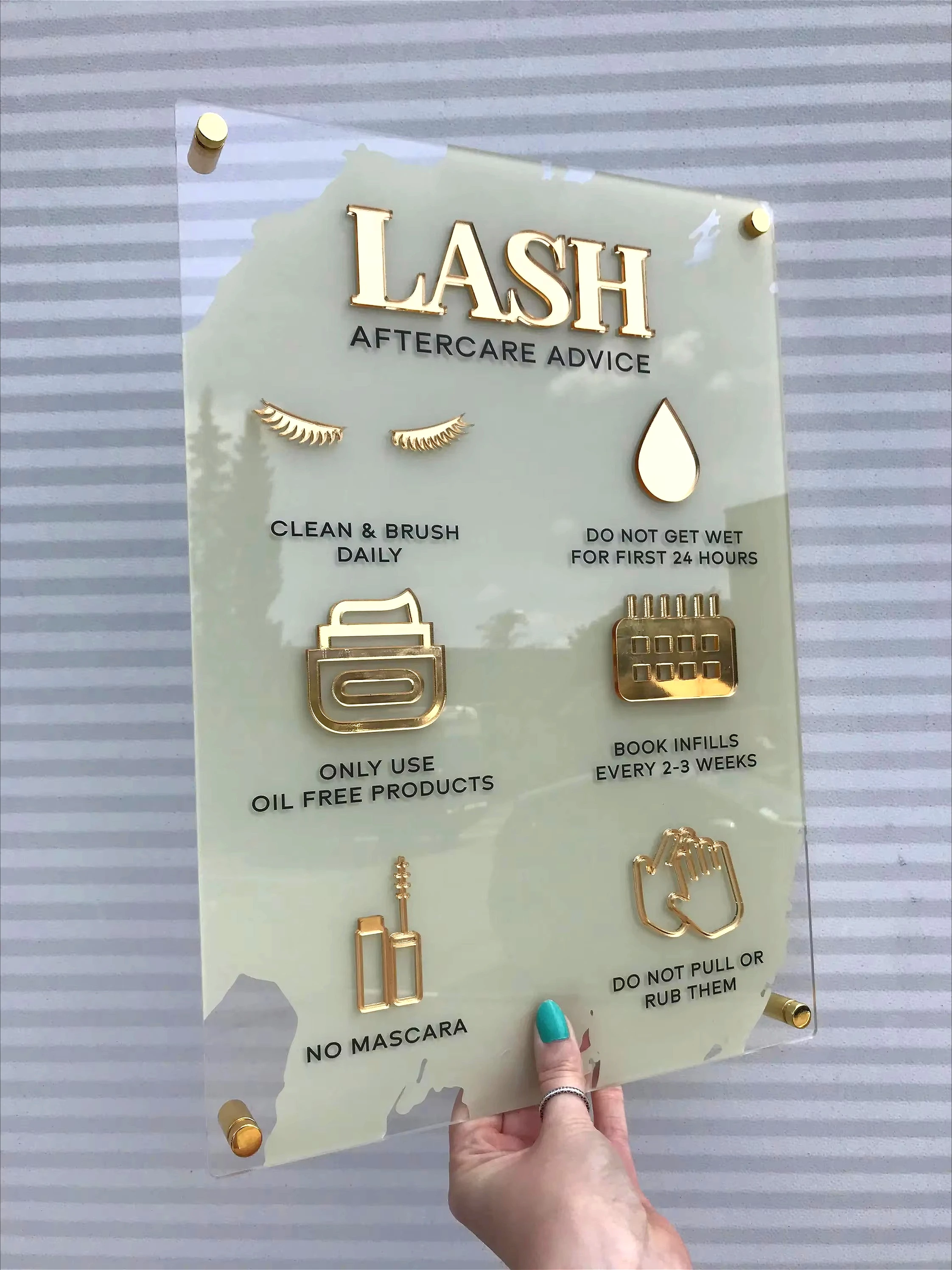 Lash Aftercare Advice Acrylic A3 Wall Sign Beauty Studio Sign Business Signage Spa Salon Sign Salon Decor Paint Wash
Lash Aftercare Advice Acrylic A3 Wall Sign Beauty Studio Sign Business Signage Spa Salon Sign Salon Decor Paint Wash