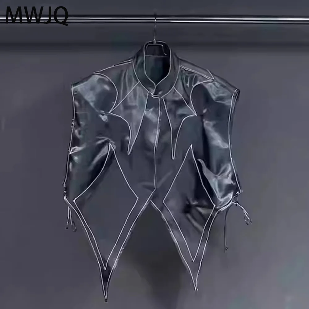 MWJQ Male Reflection Texture Black Vest High Street Stand Collar Sleeveless Trend New Loose Niche Design Top 2025 Summer 010341
MWJQ Male Reflection Texture Black Vest High Street Stand Collar Sleeveless Trend New Loose Niche Design Top 2025 Summer 010341