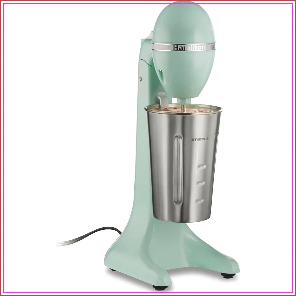 Electric Drink Mixer for Milkshakes, Coffee, and More, 2 Speeds, 28 oz. Stainless Steel Cup, Mint
Electric Drink Mixer for Milkshakes, Coffee, and More, 2 Speeds, 28 oz. Stainless Steel Cup, Mint