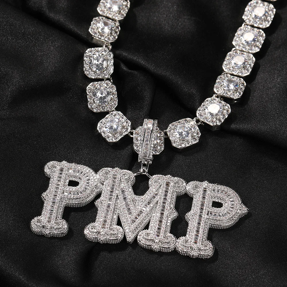 Хип-хоп Iced Out индивидуальное имя шип багетные буквы кубический циркон CZ AAA + подвески и ожерелья для мужчин ювелирные изделия по индивидуальному заказу
Хип-хоп Iced Out индивидуальное имя шип багетные буквы кубический циркон CZ AAA + подвески и ожерелья для мужчин ювелирные изделия по индивидуальному заказу