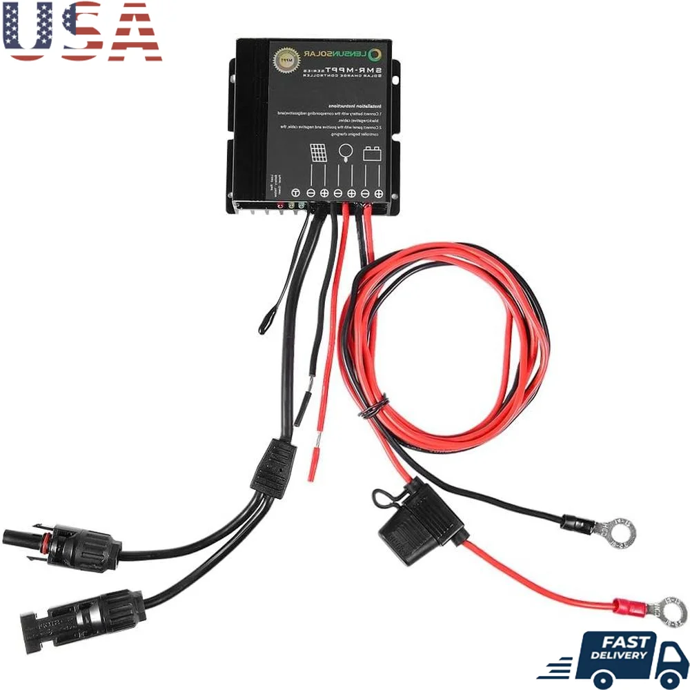 10A 12V Waterproof Bluetooth MPPT Solar Charge Controller Regulator with Battery Clamps Solar Connectors RV Boat Camping
10A 12V Waterproof Bluetooth MPPT Solar Charge Controller Regulator with Battery Clamps Solar Connectors RV Boat Camping