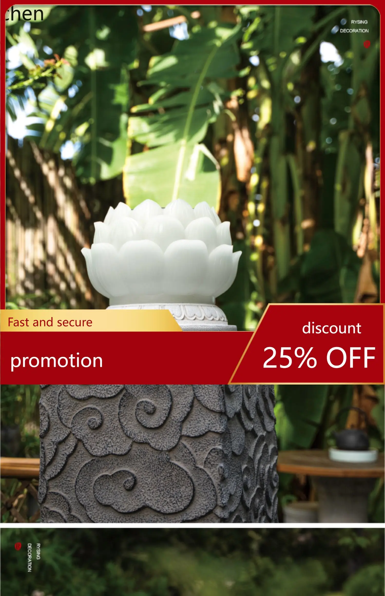 HT villa decoration lotus solar stigma head courtyard landscaping arrangement wall outdoor
HT villa decoration lotus solar stigma head courtyard landscaping arrangement wall outdoor