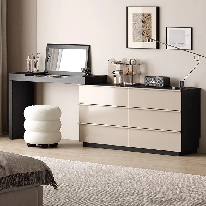 Modern Dressing Table Solid Wood Dresser Chest Cabinet Integrated Bedroom Makeup Table Flip Mirror Bed Corner Storage Cabinet
Modern Dressing Table Solid Wood Dresser Chest Cabinet Integrated Bedroom Makeup Table Flip Mirror Bed Corner Storage Cabinet