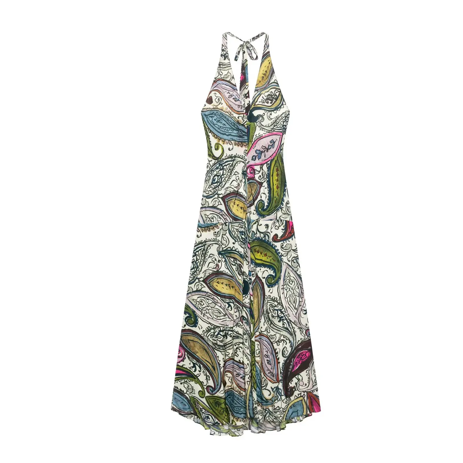 Women 2025 summer New Chic Fashion Floral Print Midi Dress Vintage Backless Hanging neck collar Female Dresses robe Vestidos
Women 2025 summer New Chic Fashion Floral Print Midi Dress Vintage Backless Hanging neck collar Female Dresses robe Vestidos