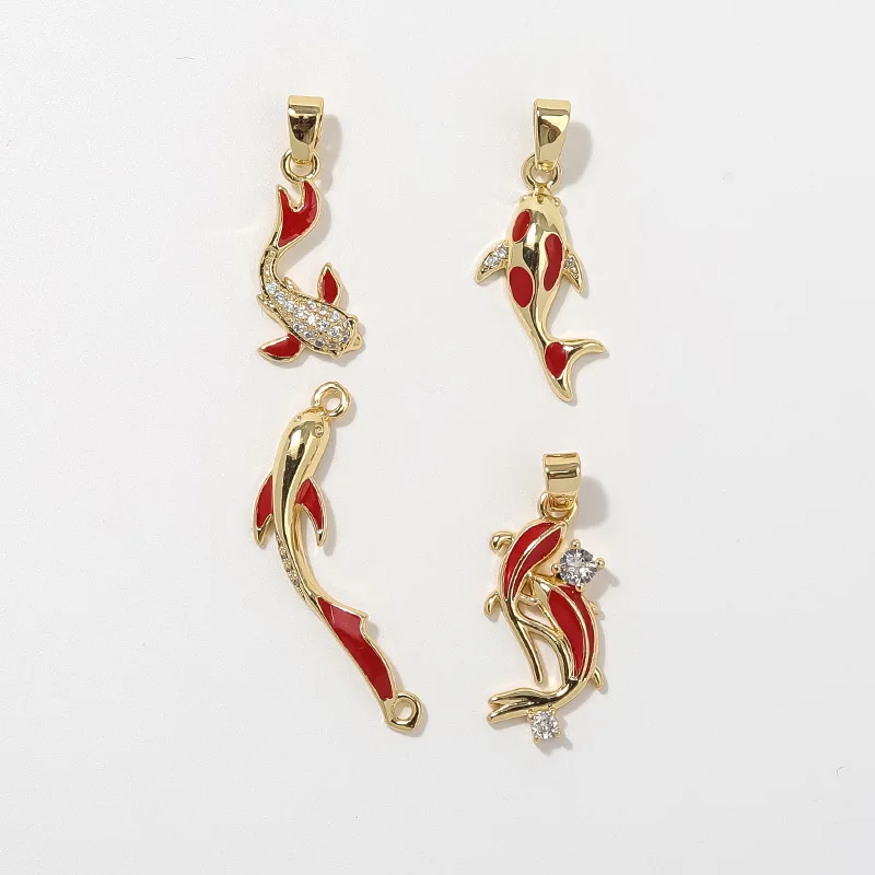 10pcs/ Bag Lucky Koi Copper Drip Oil Pendant Fashion DIY Necklace Earrings Jewelry Making Accessories
10pcs/ Bag Lucky Koi Copper Drip Oil Pendant Fashion DIY Necklace Earrings Jewelry Making Accessories