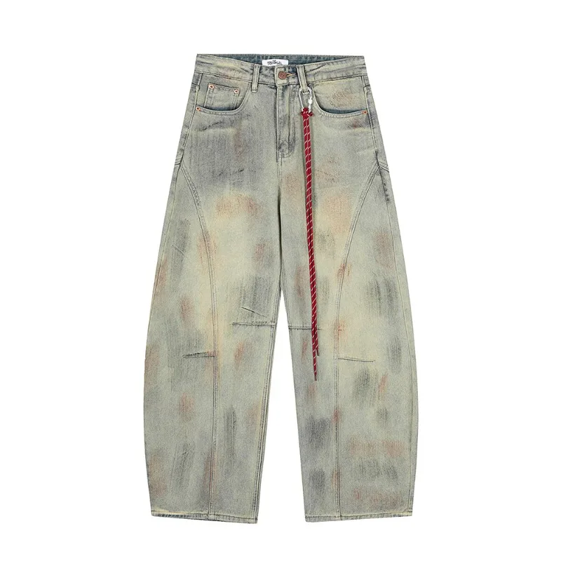 American Retro Stained Knife Edge Jeans Women's Spring New plus Size Loose Concealing Slimming Wide Leg Pants
American Retro Stained Knife Edge Jeans Women's Spring New plus Size Loose Concealing Slimming Wide Leg Pants