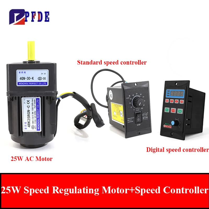 25W Geared Speed Regulation Motor + Speed Controller Intelligent Digital Display Variable Speed Motor CW CCW Single-phase 220V
25W Geared Speed Regulation Motor + Speed Controller Intelligent Digital Display Variable Speed Motor CW CCW Single-phase 220V