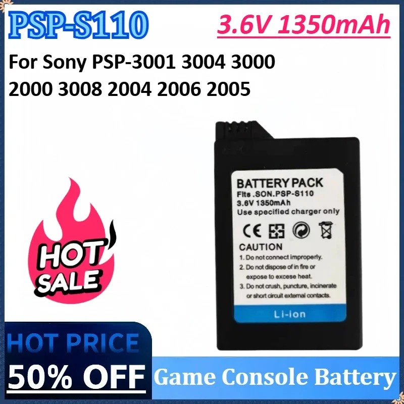 3.6V 1350mAh PSP-S110 Game Console Battery for Sony PSP-2000 PSP-3000 PSP-3004 PSP-3001 PSP-3008 PSP-2004 PSP-2006 PSP-2005
3.6V 1350mAh PSP-S110 Game Console Battery for Sony PSP-2000 PSP-3000 PSP-3004 PSP-3001 PSP-3008 PSP-2004 PSP-2006 PSP-2005